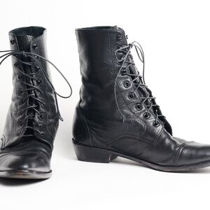 Black Leather Modern Vice Officer's Boot